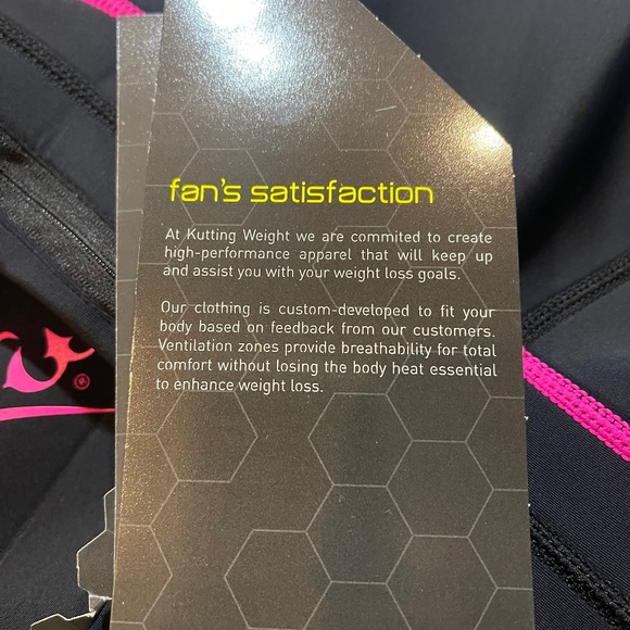 NEW KUTTING WEIGHT Heat Generating Set Shirt Capri Large XL Neoprene Black NWT - Picture 6 of 15